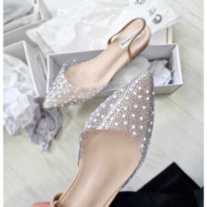 Sandałki transparentne biżuteryjne