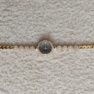 Zegarek zdobiomy cyrkonie czarne