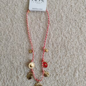 Naszyjnik boho czerwony