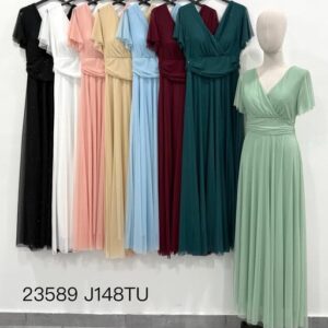 Sukienka tiulowa ciemny zieleń z brokatem zielonym