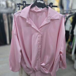 Koszula satynowa pudrowy róż