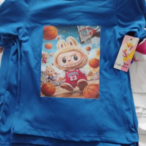 T-shirt dziecięcy Labubu niebieski