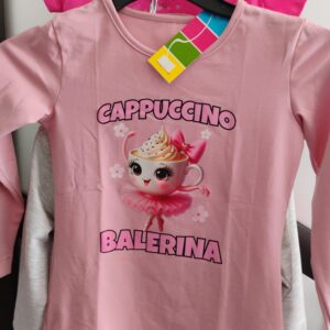 Bluzka z długim rękawem Balerina Cappuccina pudrowy róż