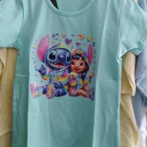 T-shiert Lilo&Stitch turkus