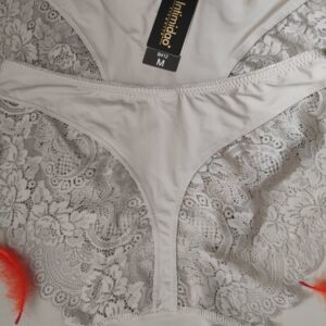 Majtki figi koronkowe popiel