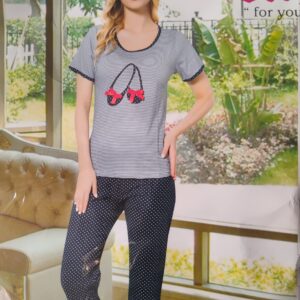 Piżama dwuczęściowa damska 3/4 spodnie  bawełna rozmiar L