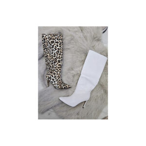 Kozaki białe na szpilce