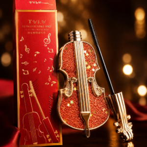 TVLV Curling & Styling Mascara - Violin Design, 12H Smudgeproof, Red