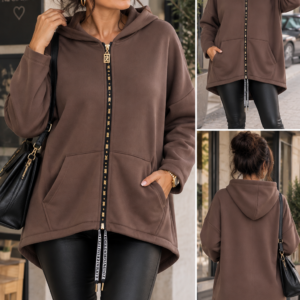 Bluza rozpinana brązowa